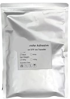 REwNXA Weißes DTF -Pulver 1000g Kompatibel mit Digitale Übertragung Heiße Schmelze Klebstoff kompatibel mit DTF -Druckern, die Kompatibel mit alle Stoffe geeignet sind(Black 1000g)