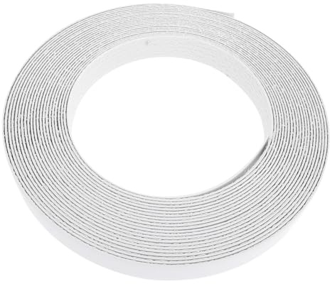Tofficu Self-adhesive PVC Edges Banding Tape with Hot Melt Glue Flexible White Veneer Edging Strip for Cabinets and Furniture Decorative Edge Trim for Home DIY Use