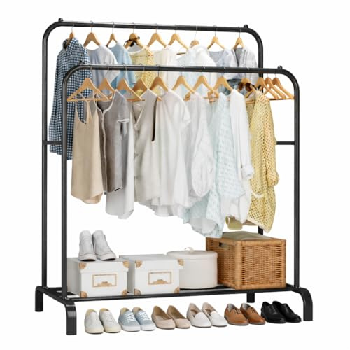 LPVS Portant à Vêtement sur Pied - Supporte 35kg - Porte Manteau Solide en Acier 110x150x54 cm - Penderie sur Pied Stable - Porte Cintre pour Chambre, Entrée ou Dressing