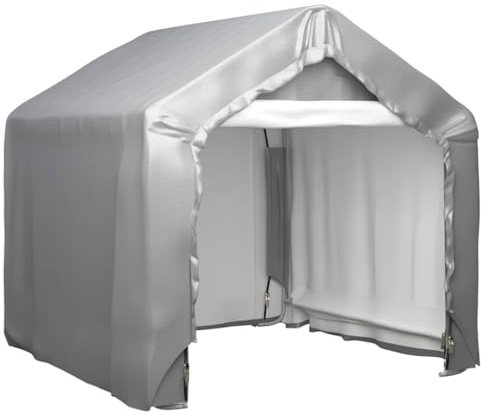 Nqyjm Tente de rangement grise 180 x 180 cm en acier galvanisé pour jardin, terrasse, extérieur