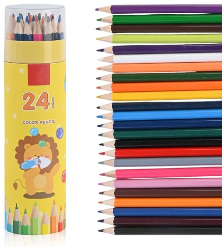 FooYee 24 Buntstifte, Art Farbstifte Set, Buntstifte für Erwachsene und Anfänger zum Malen und Zeichnen, Holzstifte zum Ausmalen, Färben, Malen und Skizzieren