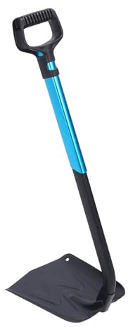 Masyrt Pala da neve portatile, pala da neve telescopica in lega di alluminio, strumento rimovibile per rimuovere con testa larga per esterni
