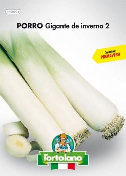 Sementi orticole di qualità l'ortolano in busta termosaldata (160 varietà) (PORRO GIGANTE DE INVERNO 2)
