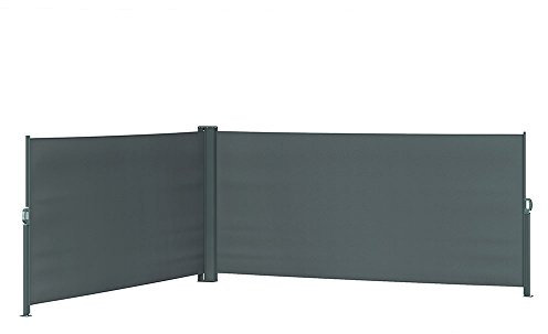 OK-Living Seitenmarkise, ausziehbarer Sichtschutz, Anthrazit, 600 x 160 cm