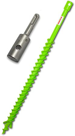 WERHE foret professionnel pour tarière 40 mm pile bien précise double spirale carbure hartmetall eco couleur avec adaptateur SDS plus