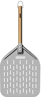Unold Pizzaschieber 6881620 | Pizzaschaufel aus Aluminium mit Griff aus Buchenholz perfekt Pizzaofen Luigi 68816 | Grifflänge 35cm, Schaufelgröße 40 x 30cm