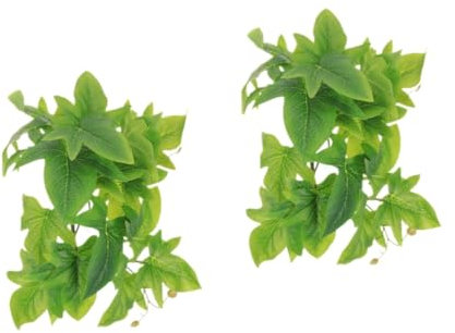 Abaodam 2stücke Künstliche Hängende Pflanzen Mit Saugnapf Dekorative Pflanzen Für Terrarien Und Reptilientanks Simulierte Reptilienhabitate Für Eidechsen Geckos Frösche Und Mehr