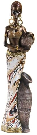 Afrikanische Deko Frauenfigur Mädchen Figur Statue Zuhause Dekorative | Schwarze Figuren Kreative Handwerk Afrikanische Skulptur, Puppen Ornamente