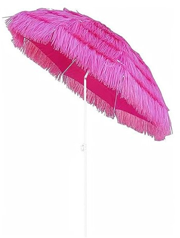 Parasol De Plage Parasol Paille, Parasol De Jardin Exterieur Paille, Ombrelle Réglable En Hauteur Et Inclinaison, Anti-Uv, Parasols & Voiles D'ombrage Pour Extérieur, Plage, Jardin, Décorer(Red,240cm)