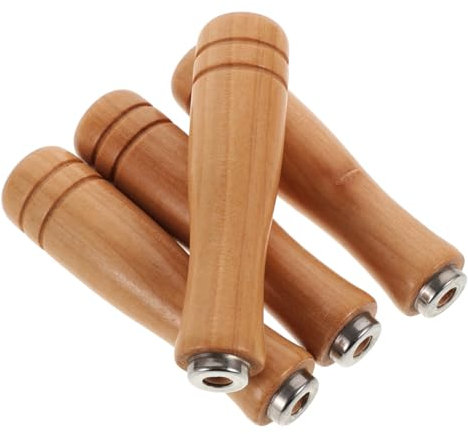 Uonlytech 4stücke Feilengriff Aus Holz Für Raspel Und Fräser Stabiler Und Ergonomischer Ersatz-cuttergriff Mit Metallhalterung Tragbar Und Praktisch Für Bastelarbeiten Und Holzarbeiten