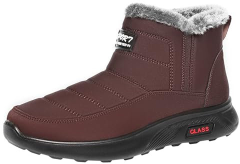 Generico Scarpe Neve Donna Caldo Antivento | Stivali Texani Donna Casual, Stivaletti Caldi Foderati, Scarponi Gomma Escursionismo, Stivali Donna Invernali, Scarponcino Outdoor da Camminata
