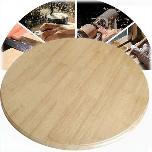 Lazy Susan - Tocadiscos de madera grande para mesa de comedor, bandeja giratoria para servir en casa, oficina, bar, plato de madera giratorio suave y silencioso, 24 35 pulgadas