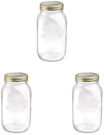 Bormioli 359920-MQ1, BARATTOLO con Coperchio, Trasparente, 1.5l