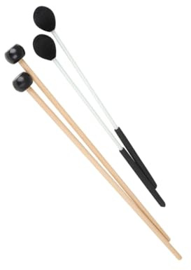 LRXIYODE 2 Paare Xylophon Marimba Hammer Percussion Sticks Gummi kopf Schlaginstrument Mallets für Anfänger und Profis Vielseitig Einsetzbar Langlebig Geschenkidee