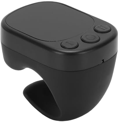 ASHATA Anillo de Desplazamiento, Ratón con Anillo de Dedo de Aire con Panel Táctil, Volteador de Páginas Bluetooth para Aplicaciones de Teléfonos Móviles y Tabletas, para Cámara,