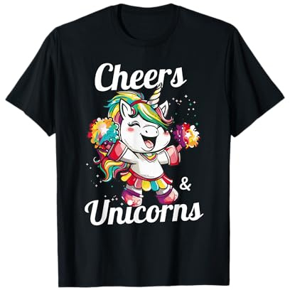 Cheers Unicorn Cute Cheerleading Team Women Girl T-Shirt