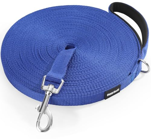 HAPPY HACHI Schleppleine für Hunde 3m /5m /10m /15m /20m /25m /30m /33m | Nylon Hundeleine mit Handschlaufe, Trainingsleine mit D-Karabiner,Lange Hundeleine,für Gehorsamkeitstraining