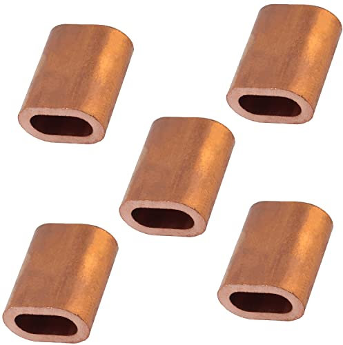FASTON® Pressklemmen 6 mm aus Kupfer (2 Stück) Seilklemme Presshülsen Stahlseil Drahtseilklemme Kupferklemmen