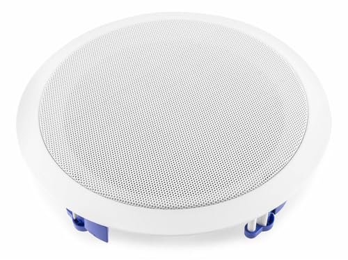 Power Dynamics CSAG8T - Enceinte de Plafond 100V - Aluminium, Puissance de 40 Watts, Woofer de 8 Pouces, Convient aux Espaces Humides, Idéal pour Les Restaurants, Bars, Salles de Bain…