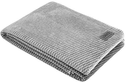 LOOKS BY WOLFGANG JOOP Kuscheldecke 150x200 cm, Decke grau, hochwertige und kuschelweiche Baumwollmischung