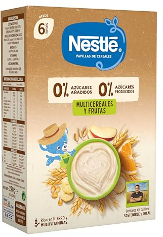 NESTLÉ Papillas de cereales Selección de la Naturaleza Multicereales Frutas, a partir de los 6 meses, 270 g