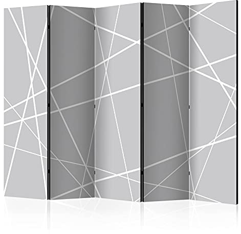 murando - Paravent Décoratif Intérieur Acoustique, Géométriques 225x172 cm | 5 Panneaux, Séparateur de Pièce Insonorisant, Isolation Phonique, Pour Bureau, Fabrication EU, Mousse Acoustique
