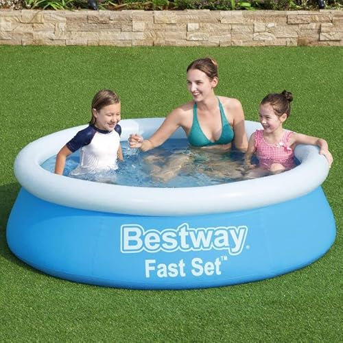 Piscina gonfiabile per adulti – centro nuoto ovale da giardino – piscina per bambini – grande lettino gonfiabile (183 x 183 x 51 cm)