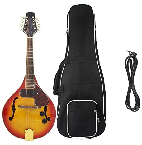 Zengxue A-Style Mandolin 8-Sait-Gitarre-Fichte-Holz-Set-Musikinstrument Für Benginnieren Mit Tasche Mandoline Instrument