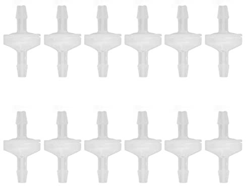 Aquarium Air Valve Anti Siphon Valve Vacuum Check Valve,12PCS Aquarium Check Valve Resistance Oil Resistant One Way Air Valve PP Check Valve for Fish Tank Chemical Industry (4mm)