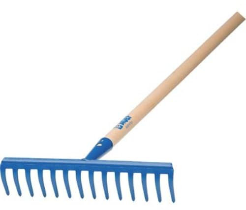 Rastrello garden extra + manico agef acciaio vern/faggio denti 12 cm 30 h.cm 120 Agef