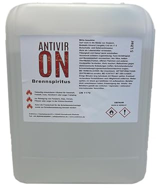 5Liter Brennspiritus Spiritus Bio Brennstoff 94% für Haushalt, Freizeit, Auto, Handwerk, & Industrie