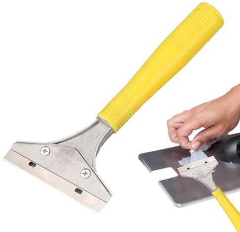 Grattoir en verre, grattoir de fenêtre avec tête en aluminium, grattoir de peinture multifonctionnel, outil en verre avec poignée antidérapante, grattoir de fenêtre, grattoir en verre portable paire