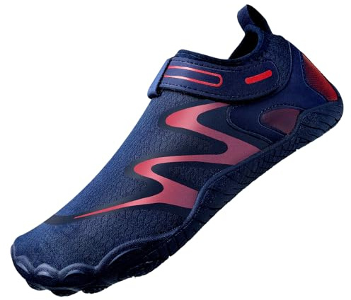 Milaloko Zapatos Acuáticos Masculinos para Mujeres, Zapatos de Surf de Playa Descalzos, Calcetines de Yoga Acuático de Secado Rápido, Azul, 41