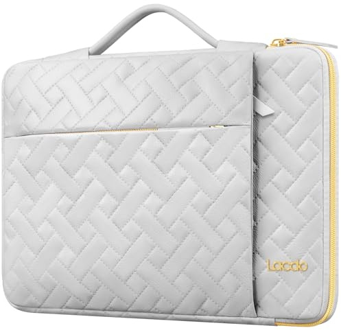 Lacdo 360° Protective Laptop Sleeve Case Bag for 15.6 inch ASUS Vivobook/Chromebook/TUF Gaming, Lenovo IdeaPad 3 Chromebook 15, Dell Inspiron 15, HP Pavilion 15, Acer Aspire 5/Nitro 5, Space Gray