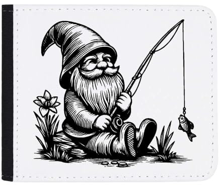 Azeeda 'Garden Gnome with Fishing Rod' Wallet (WL00024273)