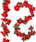 KAHEIGN Guirlande de Poinsettia de Noël, 200CM Guirlande de Poinsettia Artificielle de Verdure Flexible avec Fleurs Rouges et Feuilles de Houx pour l'hiver Noël Vacances Nouvel an Fête Décoration