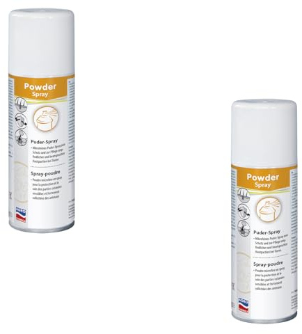 Agrochemica Puderspray Spray | Doppelpack | 2 x 400 ml | Powderspray zum Schutz und zur Pflege empfindlicher und beanspruchter Hautpartien bei Tieren | Ohne Antibiotika