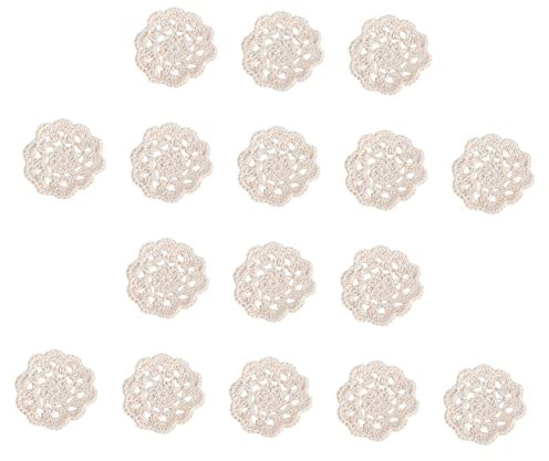 HAWILLOSCH 20stücke Gehäkelte Spitzenapplikationen Aus Baumwolle Handgemachte Guipure-blumen Für Näharbeiten Diy Handwerk Und Geschenkverpackung
