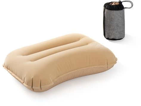 Naturehike Cuscino da campeggio autogonfiante, ultraleggero e compatto, da viaggio e da campeggio, cuscino portatile, dormire, ufficio e viaggi, custodia inclusa