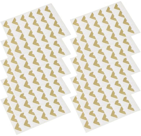 Generisch 10 Blatt 240 Stück Goldene Bilderrahmen, Selbstklebende Fotoecken, Scrapbooking-Ecken, Bildeckenaufkleber Für DIY-fotoalbum, Tagebuch, Erinnerungsbuch