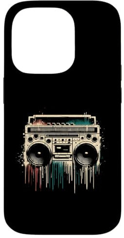 Retro Boombox - Vintage-Ghettoblaster, Musikliebhaber der alten Schule Hülle für iPhone 14 Pro