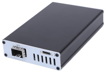 Adaptador Ethernet 10G, Tarjeta de Red USB4 10G con Puerto de Fibra SFP 10 Adaptador de Tarjeta de Red Gigabit, Compatible con Thunderbolt 3 o Thunderbolt 4 Puertos (Puerto único)