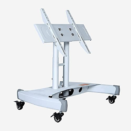 Mobile TV Cart, Height Adjustable Rolling Tv Stand Holds Up to 50kg/110lbs, for 32-75 Inch LCD LED Flat/Curved Panel Screen TVs TV Mount TV Stand,B
