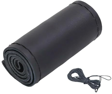 CABLEPELADO - Funda para Volante de Cuero Sintético | Incluye Aguja e Hilo para Coser | Ajuste Personalizado para Volantes 37-39 cm | Antideslizante, Resistente y Elegante