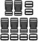 FENGRUI 6 Sets 25mm Buckles Clips Rucksack Clips Tri-Glide Slides Side Release Buckles Replacement BucklesClip,Replacement Dual Adjustable Luggage Fastening Strap Pet Collar for Backpack Repairing
