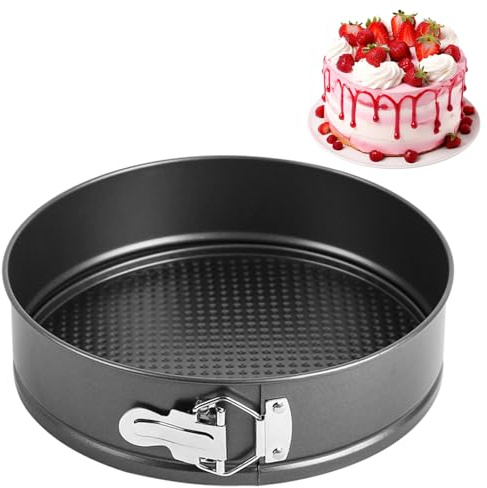 EUBSWA Moule à manqué à charnière 24 cm, Rond Moule Gateau avec revêtement antiadhésif, Pour La Cuisson Gâteau Et Quiches