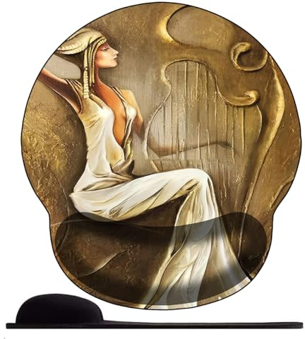 3D Tapis de Souris avec Repose-Poignet Ergonomique, Mousepad Gamer Tapis avec RemplissageMousse à mémoire, Base Antidérapant, Résistant à Usure，Beauté élégante