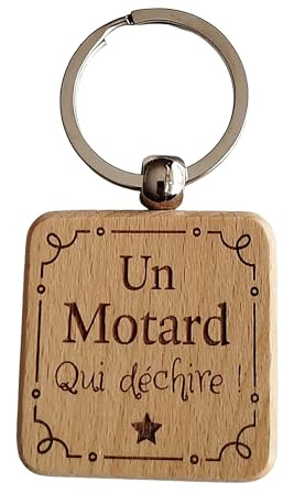 Porte-Clés en Bois Gravé Personnalisé - Cadeau Unique pour Collègue de Travail, Ami, Famille - Porte Clef Idéal pour Cadeau de Noël, Anniversaire
