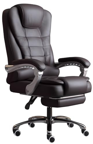 Högryggad, Vilstol Med Fotstöd Och Vridfunktion. Perfekt För Hemmakontor, Konferensrum Och Studier. Ergonomisk Design För Komfort Och Stöd. Octopus Fe.
