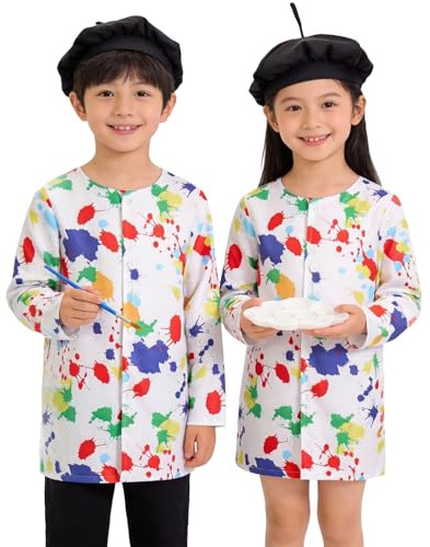 Costume de peintre avec tablier et accessoires pour garçon, déguisement de jeu de rôle professionnel, tenue légère et respirante pour fête des métiers et scène, disponible en plusieurs tailles de 5 à